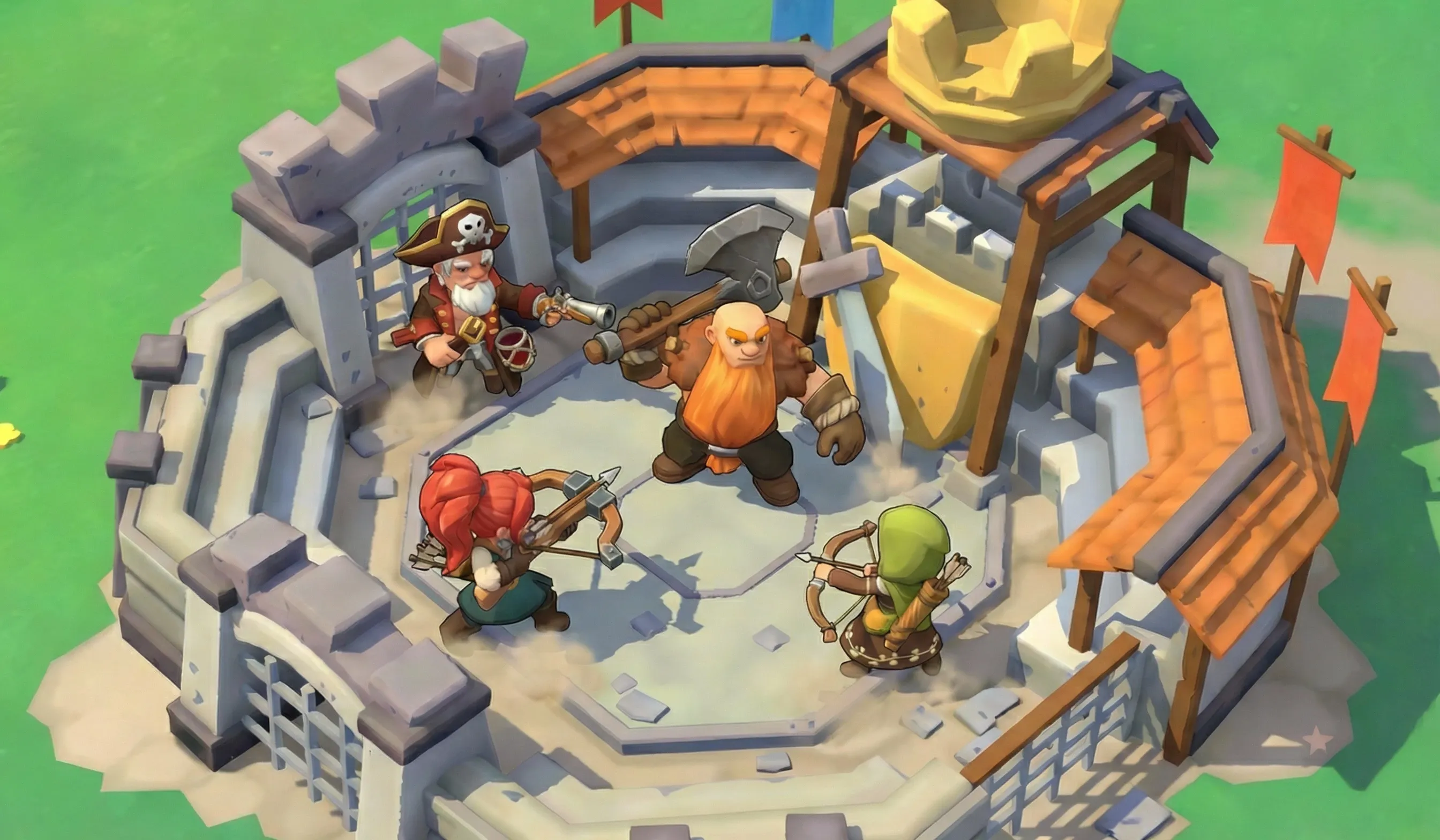 Kingshot heroes clashing in the arena