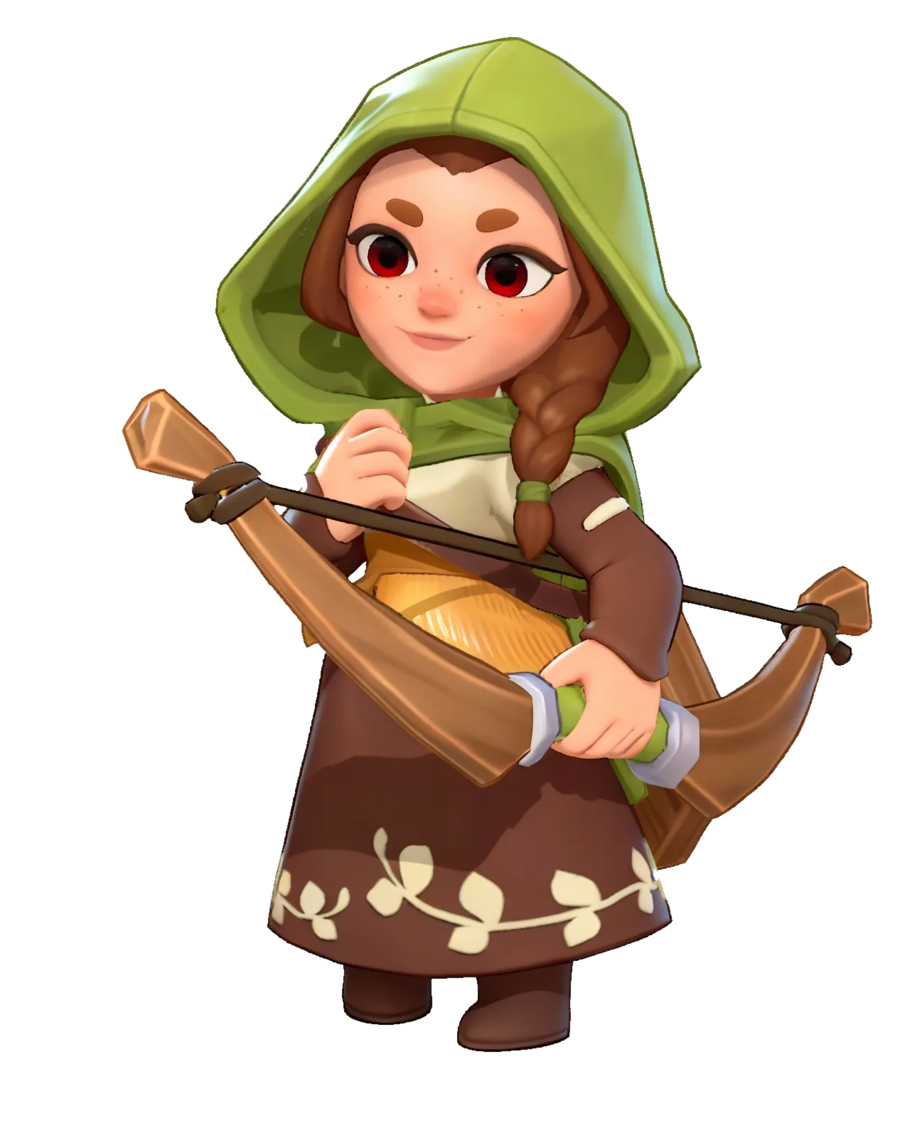 Olive, the archer of the northern lands, painted portrait